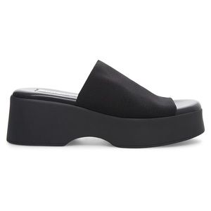 Never worn, New, Steve Madden SLINKY30 black platform sandal, size 8